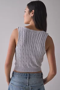 ReMADE By UO Cropped Sweater Vest