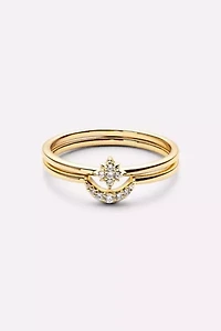 Ana Luisa Sky Set Moon and Star Rings