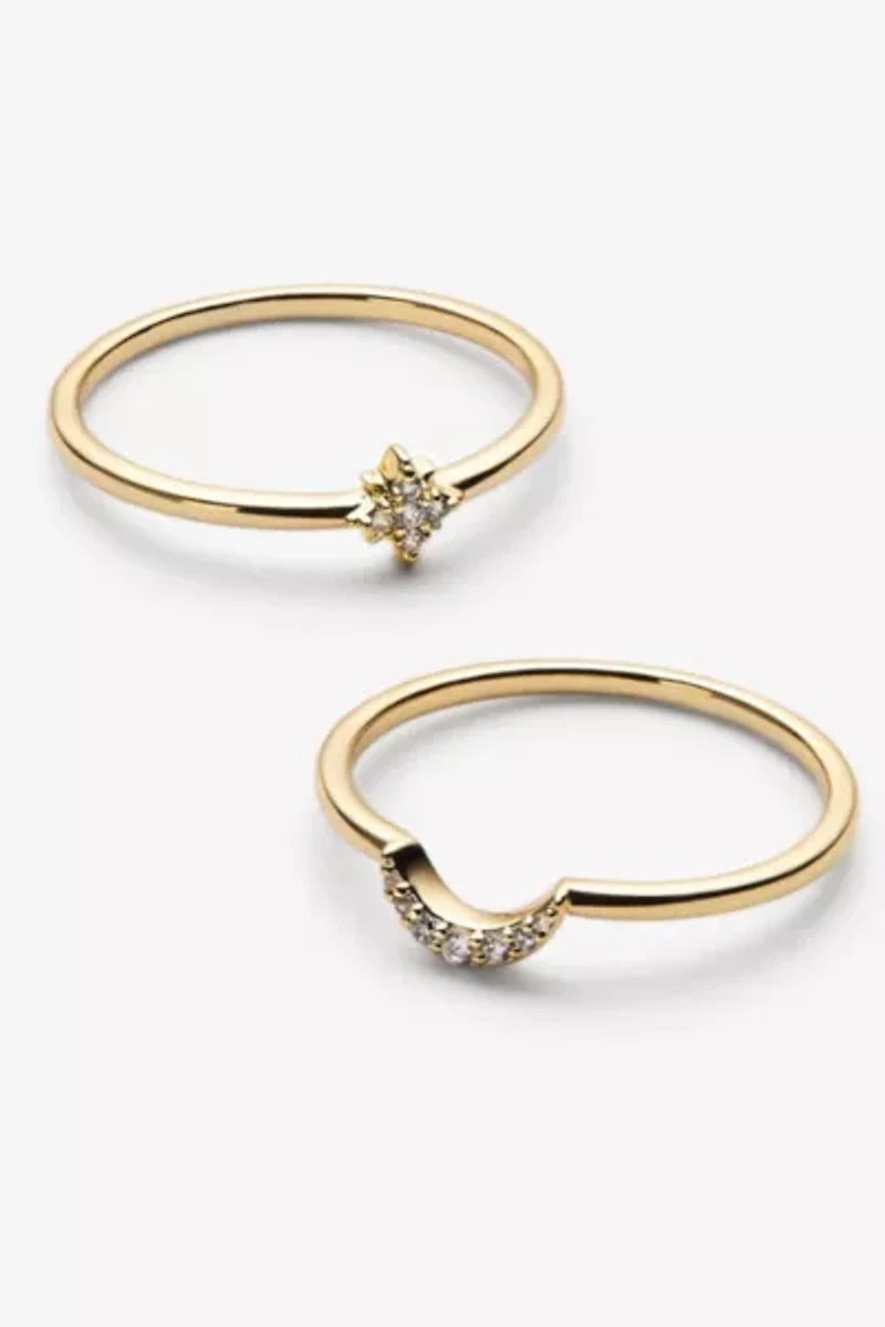 Ana Luisa Sky Set Moon and Star Rings