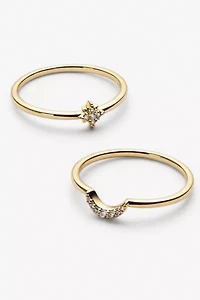Ana Luisa Sky Set Moon and Star Rings