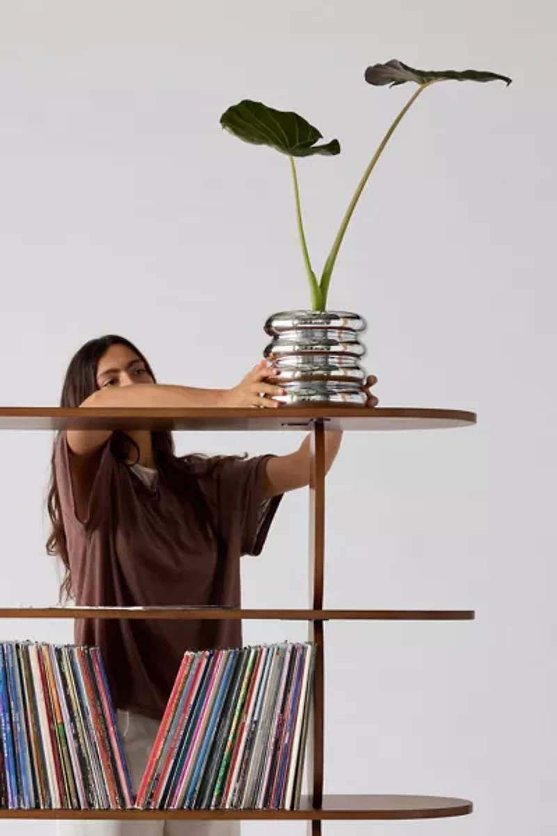 Areaware Tall Chrome Stacking Planter