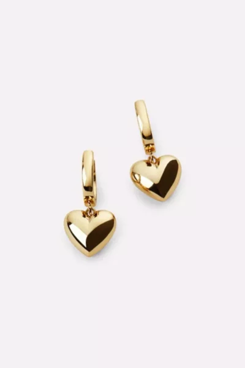Ana Luisa Jessica Puffed Heart Hoops