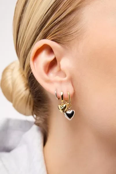 Ana Luisa Jessica Puffed Heart Hoops