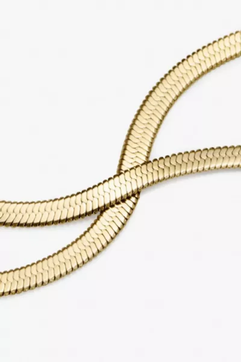 Ana Luisa Ina Herringbone Chain Necklace