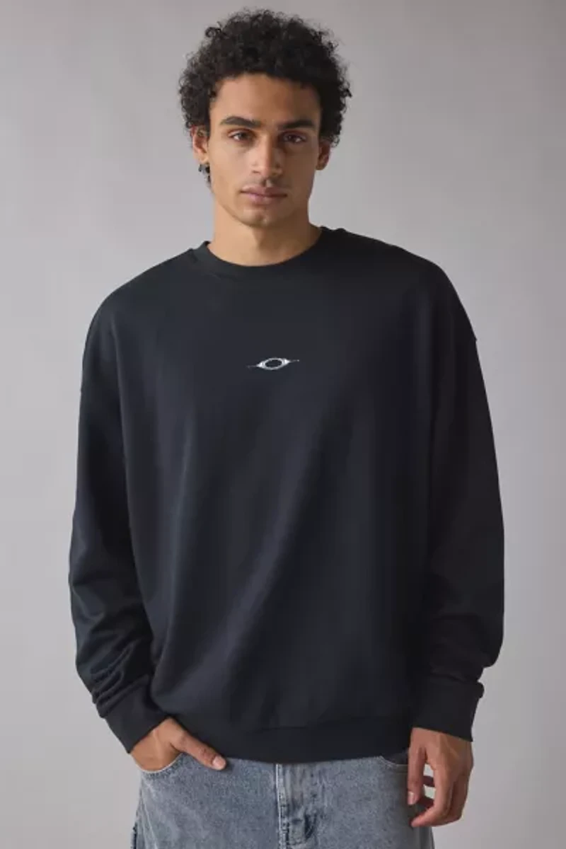Oakley Stacked Metal Logo Graphic Crew Neck Sweatshirt