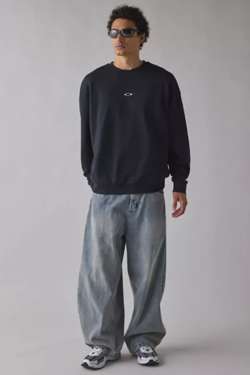 Oakley Stacked Metal Logo Graphic Crew Neck Sweatshirt