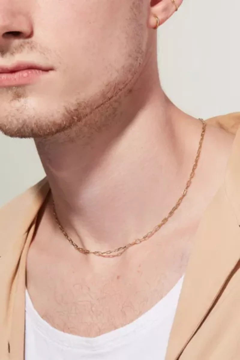 Ana Luisa Laura Slim Link Chain Necklace
