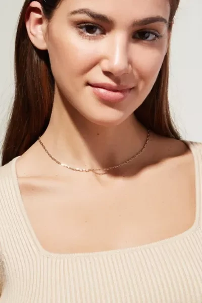 Ana Luisa Laura Slim Link Chain Necklace