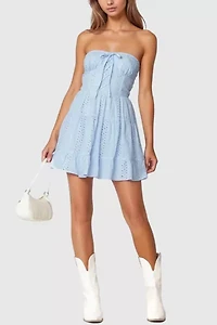 Edikted Liora Lacey Mini Dress