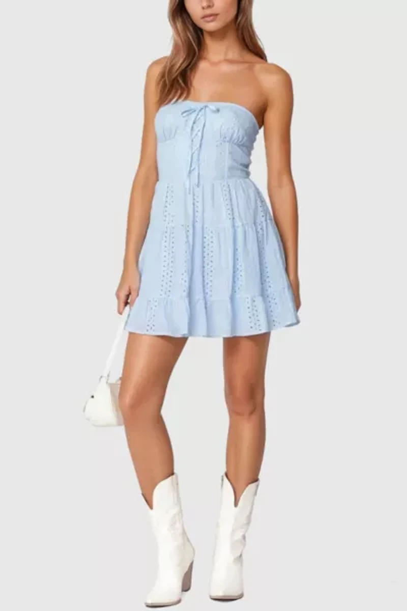 Edikted Liora Lacey Mini Dress