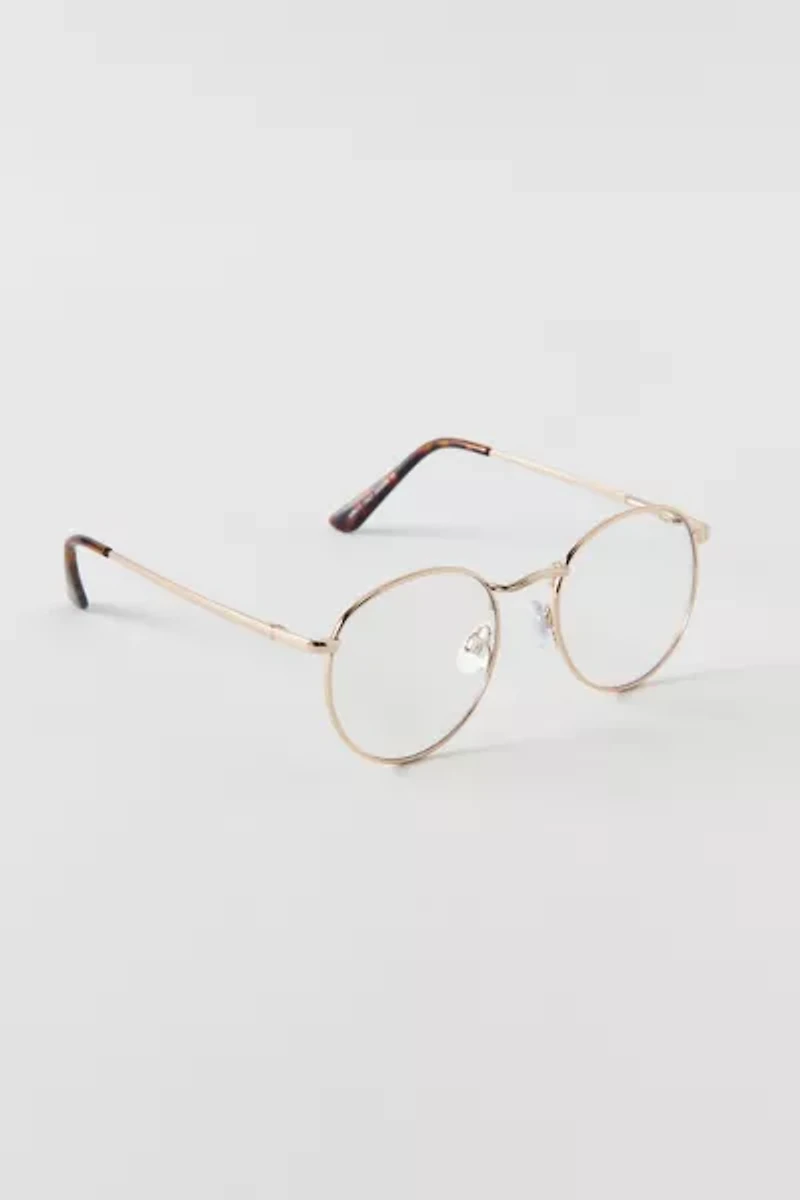 Vintage By UO Gold Rim Round Glasses