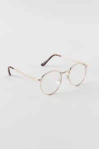 Vintage By UO Gold Rim Round Glasses