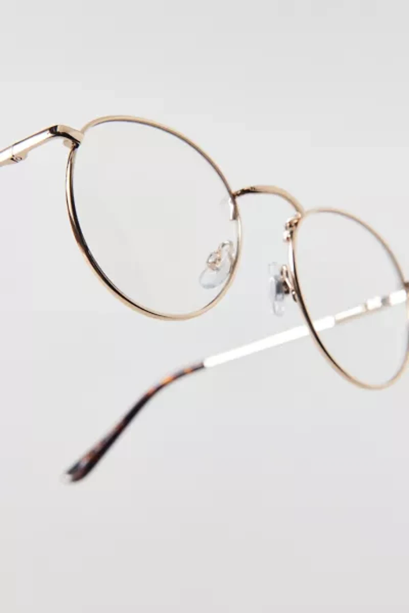 Vintage By UO Gold Rim Round Glasses