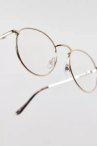 Vintage By UO Gold Rim Round Glasses