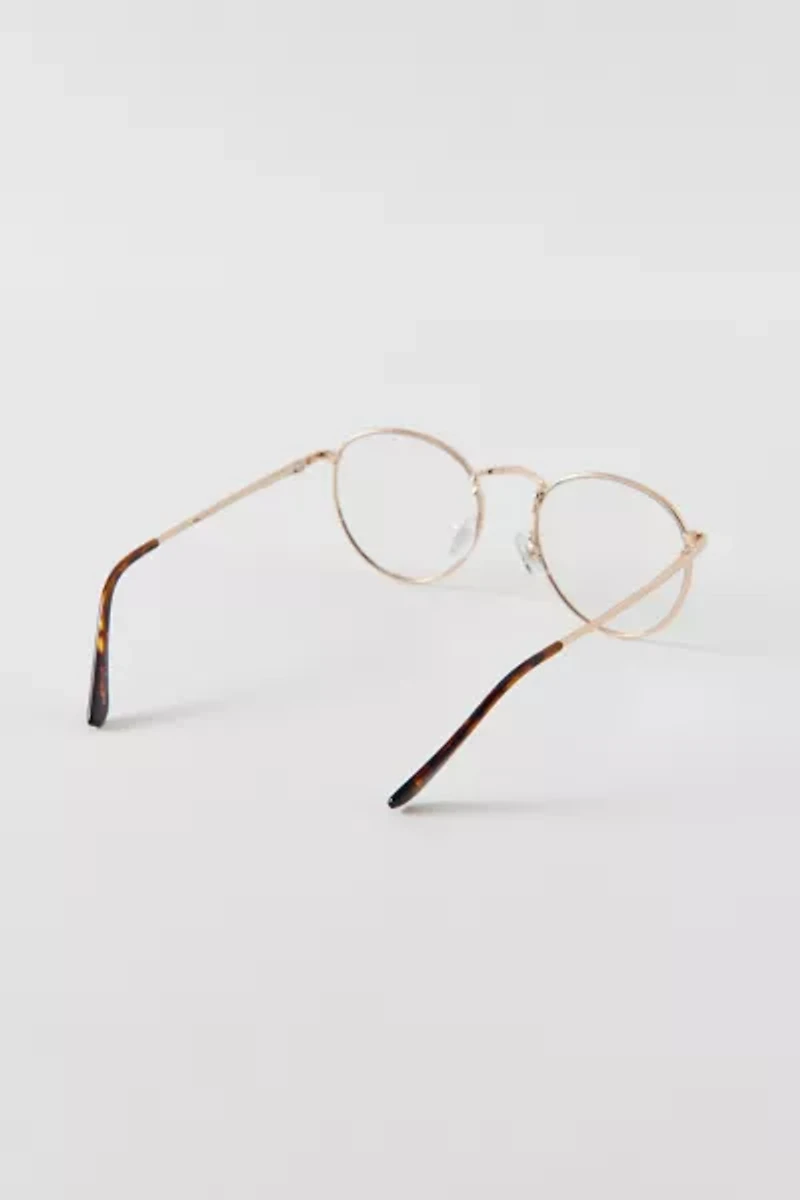 Vintage By UO Gold Rim Round Glasses