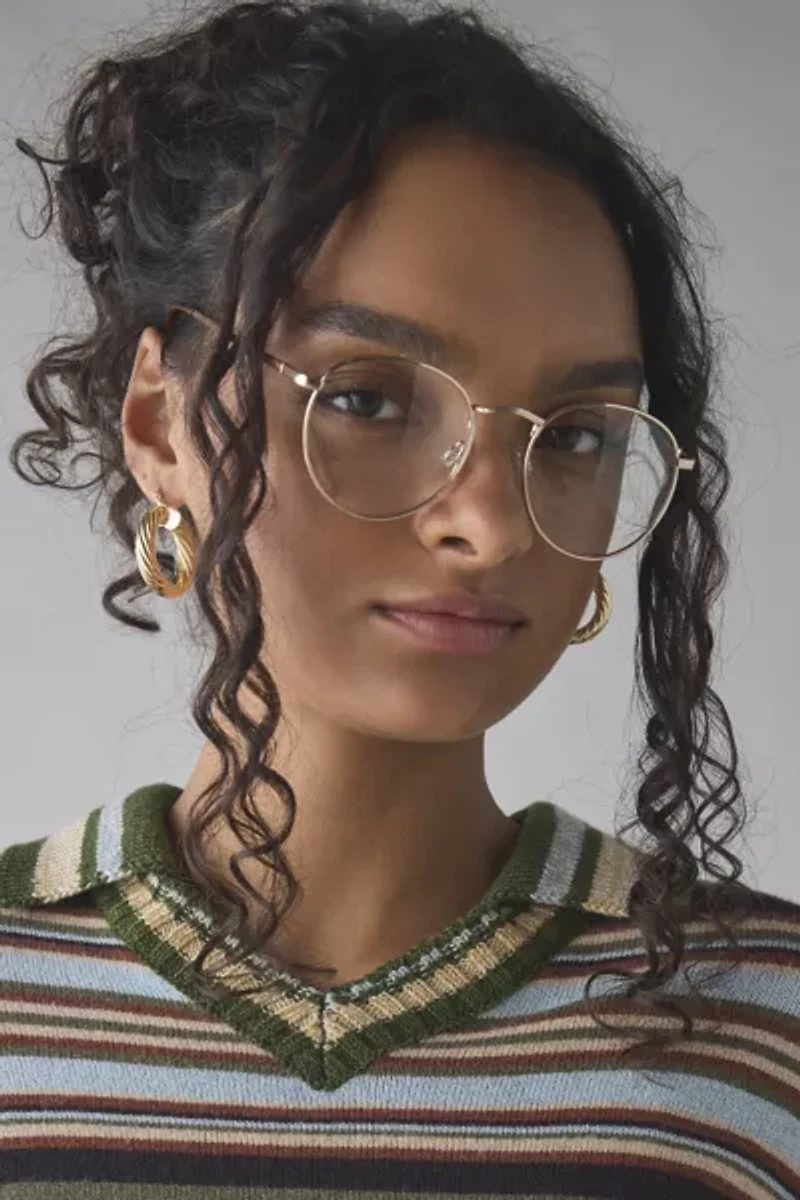 Vintage By UO Gold Rim Round Glasses