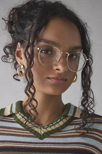 Vintage By UO Gold Rim Round Glasses