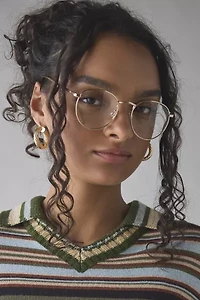 Vintage By UO Gold Rim Round Glasses