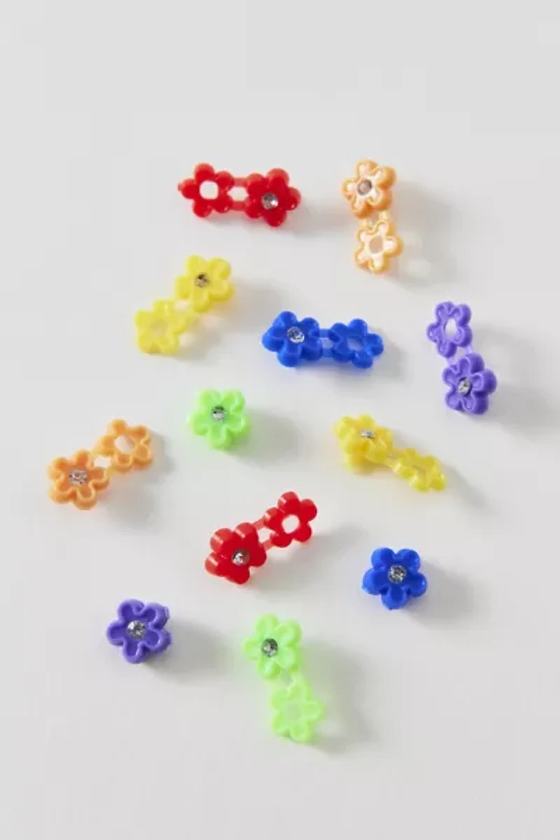 Vintage By UO Mini Pastel Flower Hair Clips