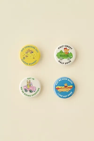Three Potato Four X Richard Scarry Cars & Trucks #1 Button Pin Set
