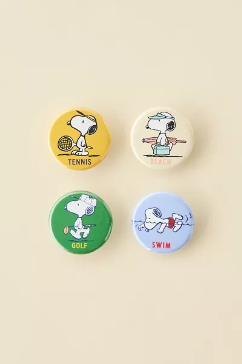 Three Potato Four X Peanuts Snoopy Clubhouse Button Pin Set