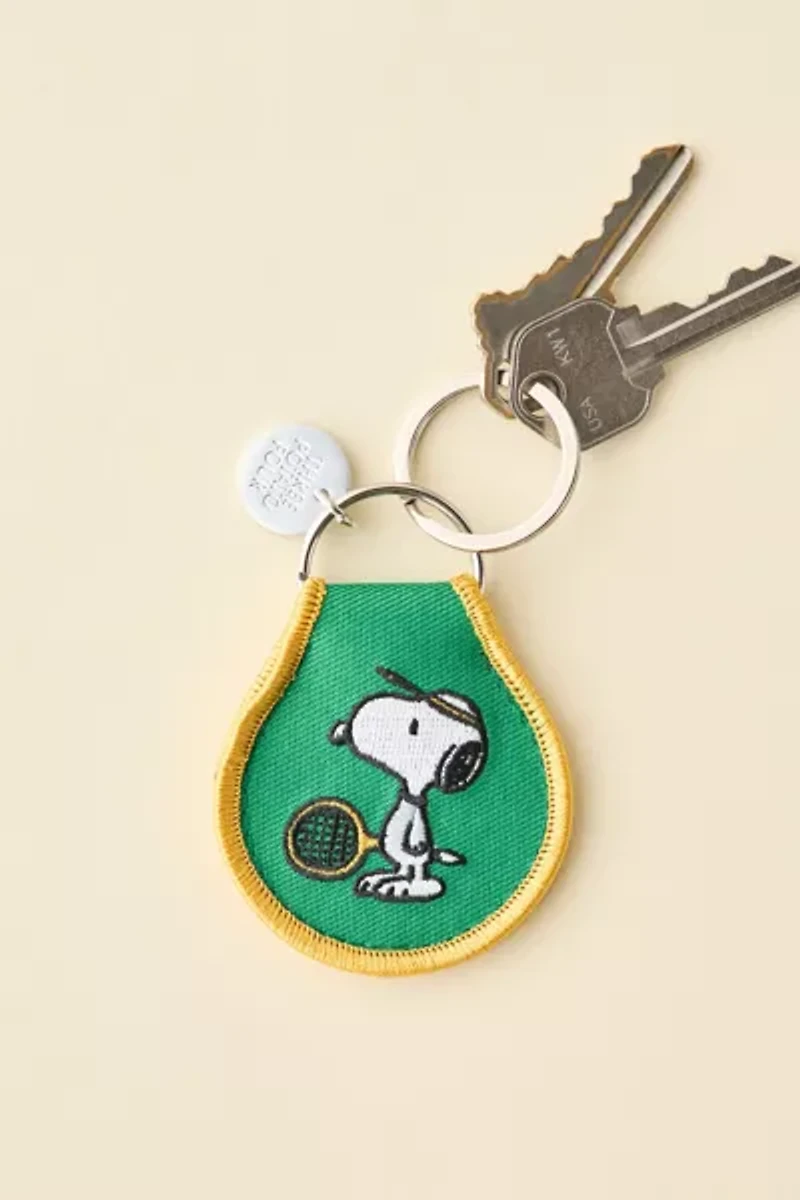 Three Potato Four X Peanuts Snoopy Tennis Patch Embroidered Keychain