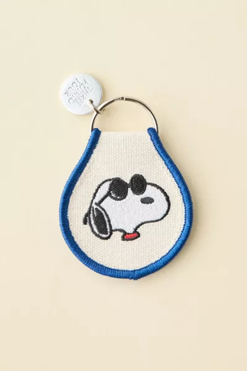 Three Potato Four X Peanuts Snoopy Joe Cool Patch Embroidered Keychain