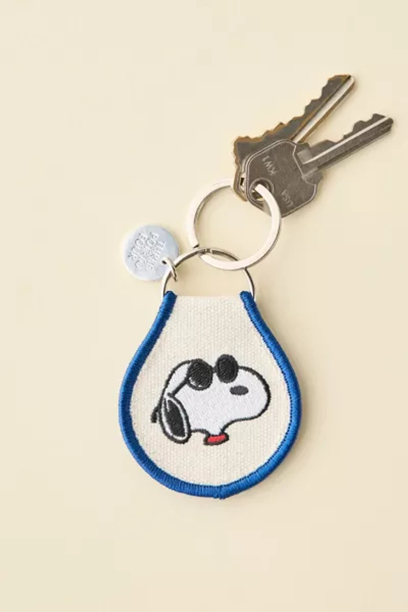 Three Potato Four X Peanuts Snoopy Joe Cool Patch Embroidered Keychain
