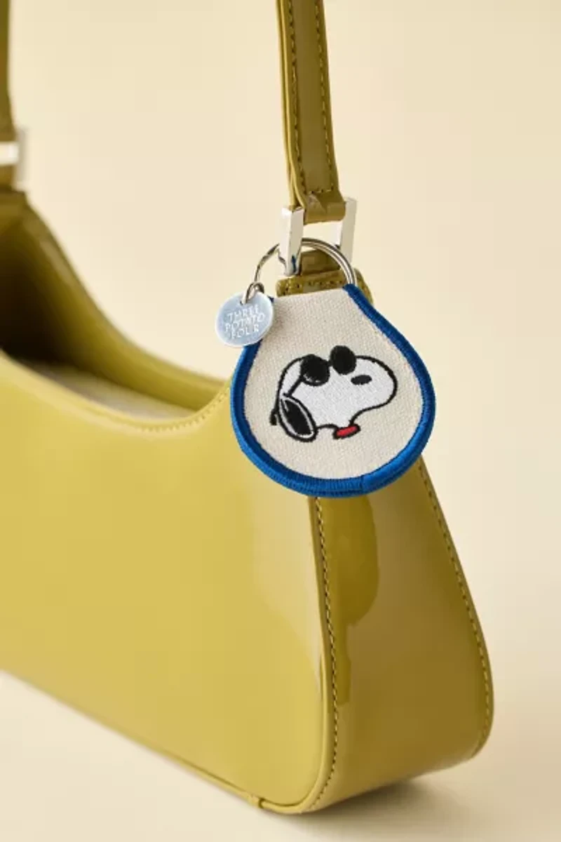 Three Potato Four X Peanuts Snoopy Joe Cool Patch Embroidered Keychain