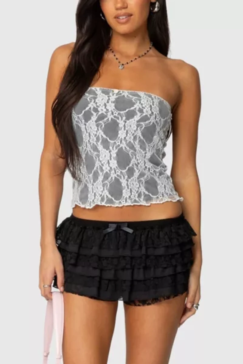 Edikted Allison Lace Tube Top