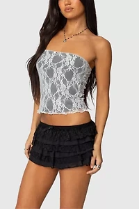 Edikted Allison Lace Tube Top