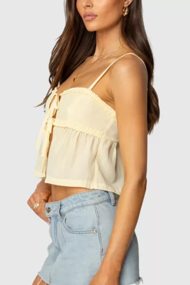Edikted Loula Tie Front Tank Top