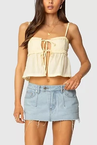 Edikted Loula Tie Front Tank Top