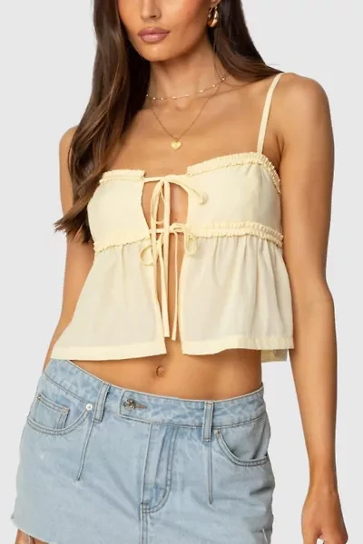 Edikted Loula Tie Front Tank Top