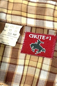 Vintage 1970's Chute Western Plaid Pearl Snap Shirt