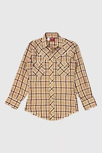 Vintage 1970's Chute Western Plaid Pearl Snap Shirt