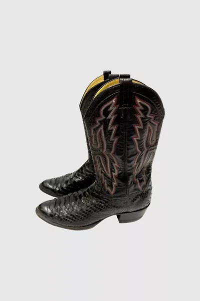 Vintage 1990's Pan Handle Slim Python Cowboy Boots