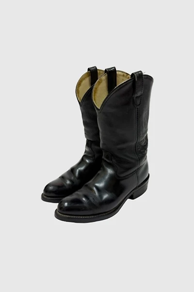 Vintage 1980's Double H Vibram Sole Western Cowboy Work Boot