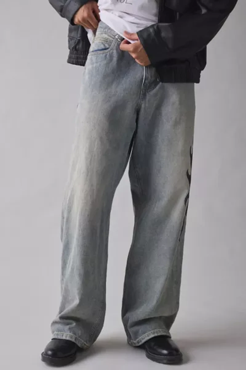 BDG Nitro Rave Flame Baggy Fit Jean