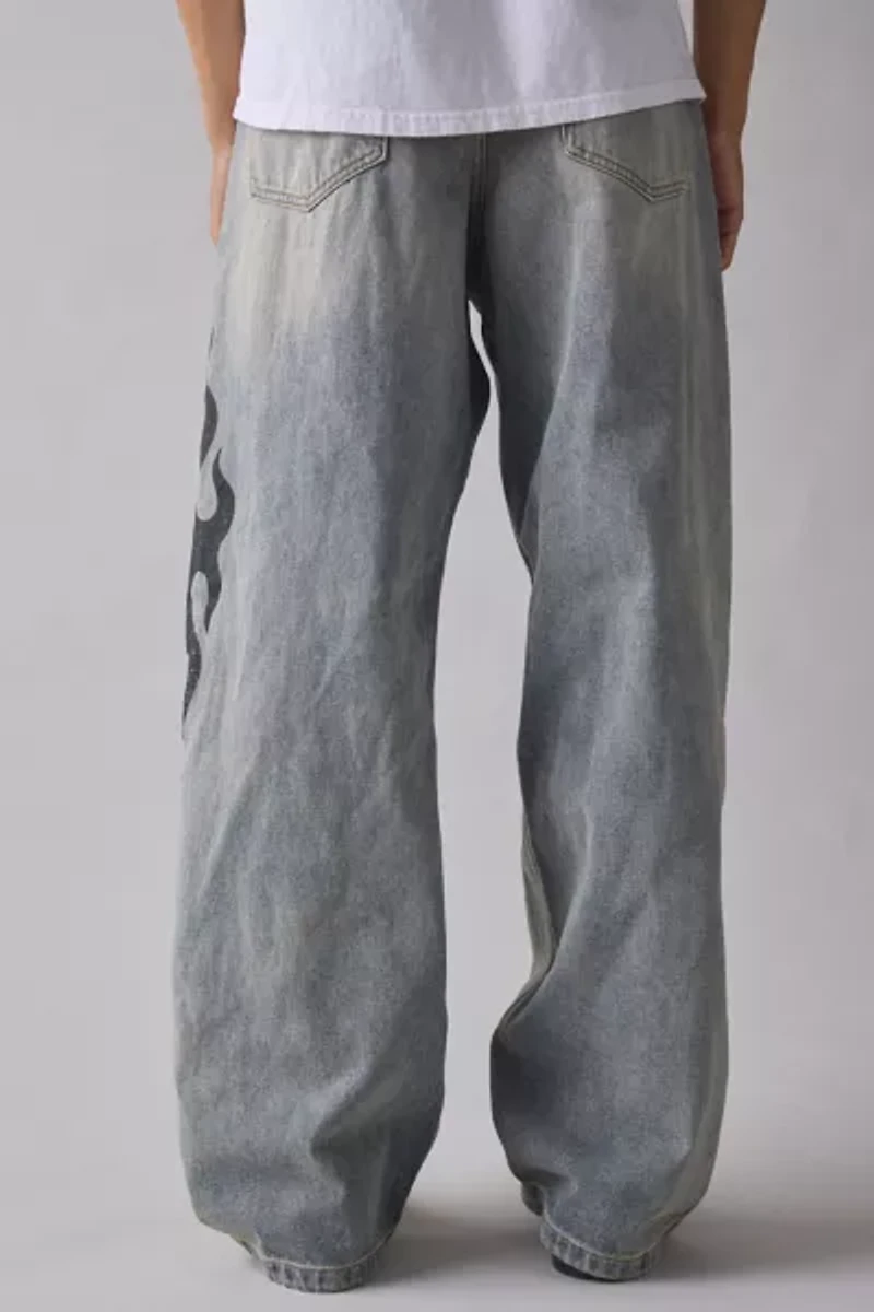 BDG Nitro Rave Flame Baggy Fit Jean