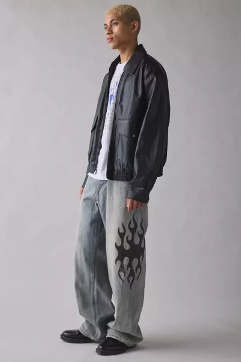 BDG Nitro Rave Flame Baggy Fit Jean