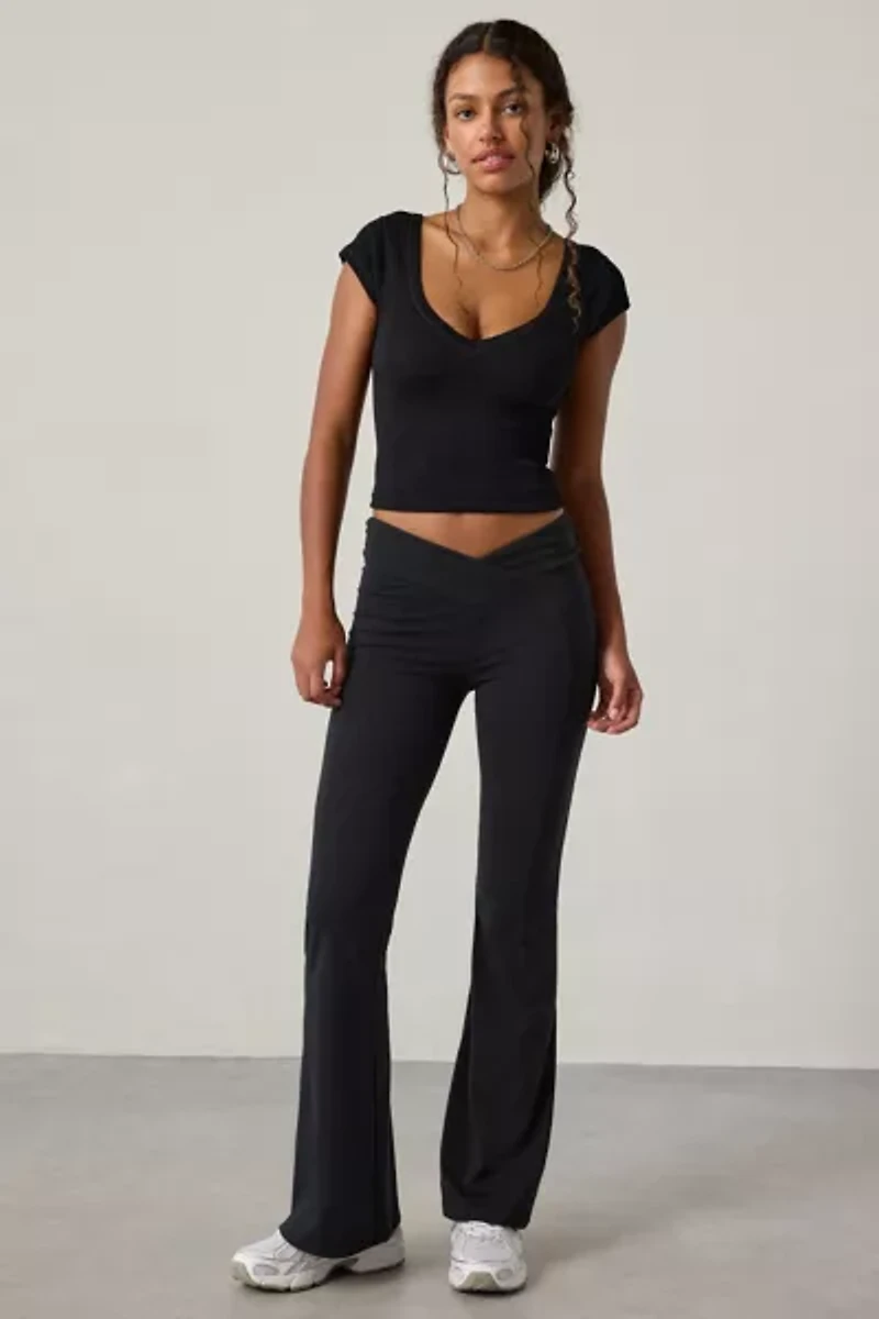 Out From Under Jade Seamless Knit Cutout Short Sleeve Tee
