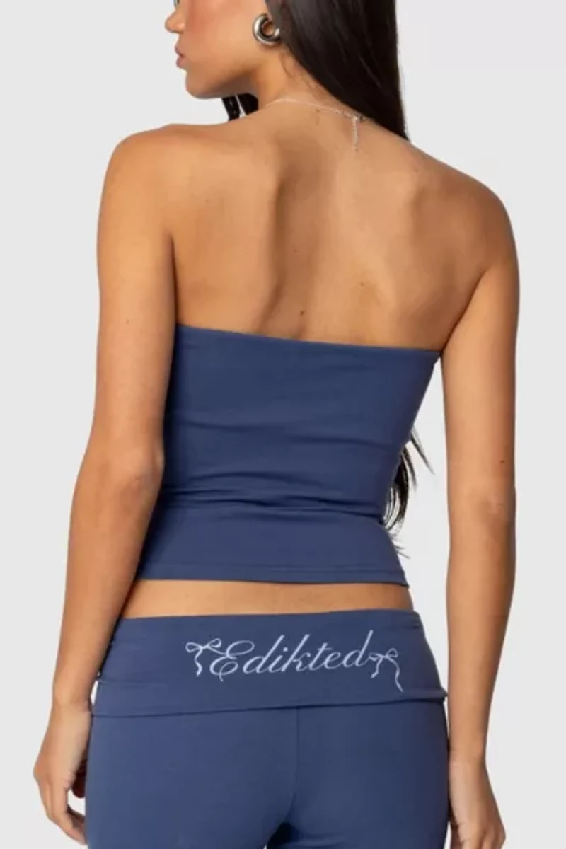 Edikted Aiyana Bow Built Bra Tube Top