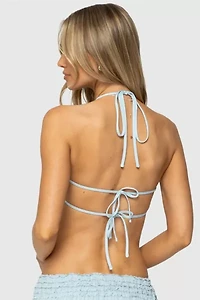 Edikted Mari Backless Ruffle Chiffon Top