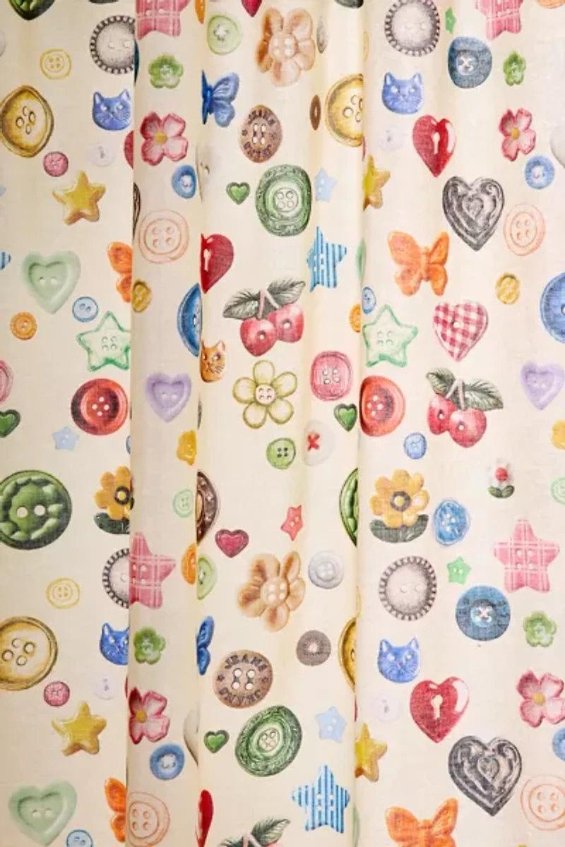 Quinn Modern Collage Patterned Shower Curtain