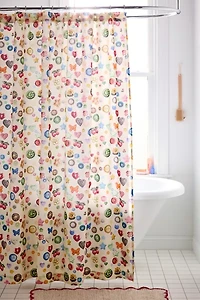 Quinn Modern Collage Patterned Shower Curtain