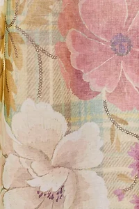 Maud Floral Plaid Patterned Shower Curtain