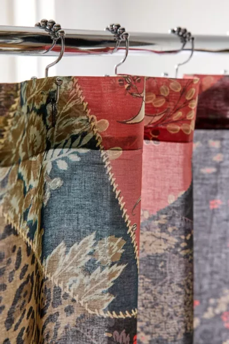 Melody Femme Patchwork Patterned Shower Curtain