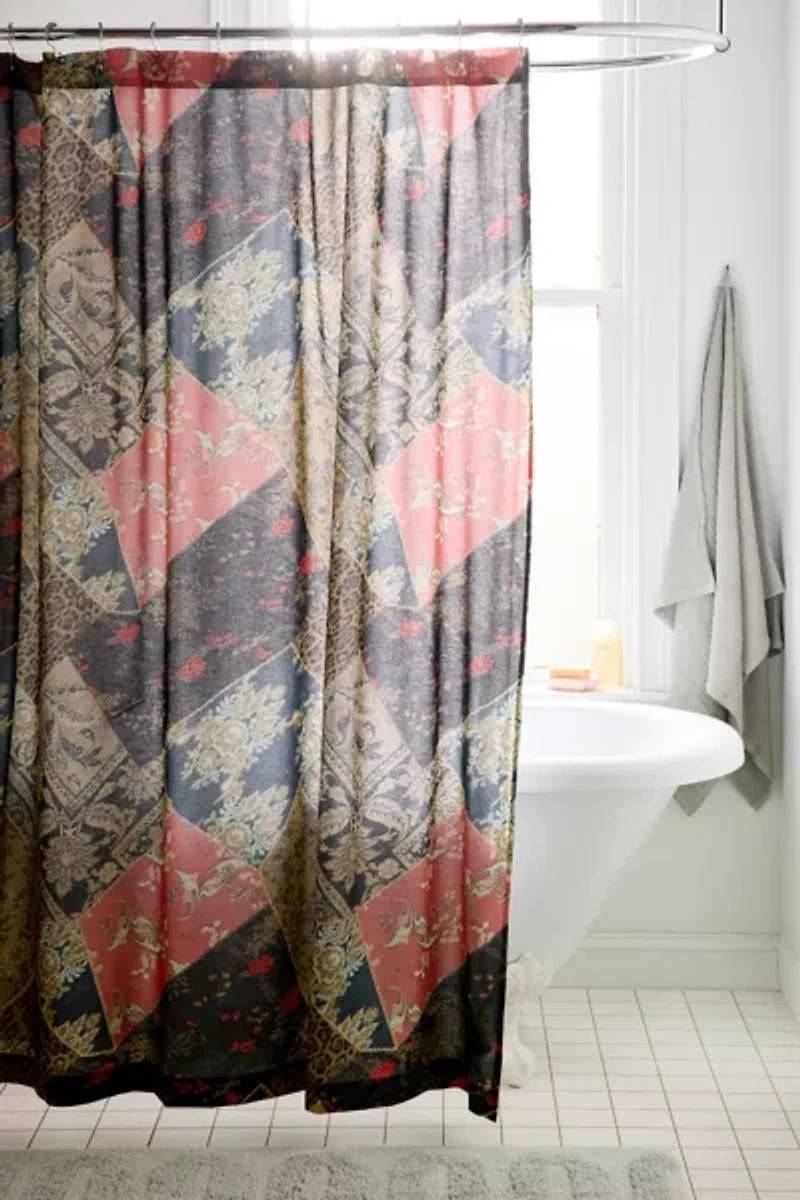 Melody Femme Patchwork Patterned Shower Curtain