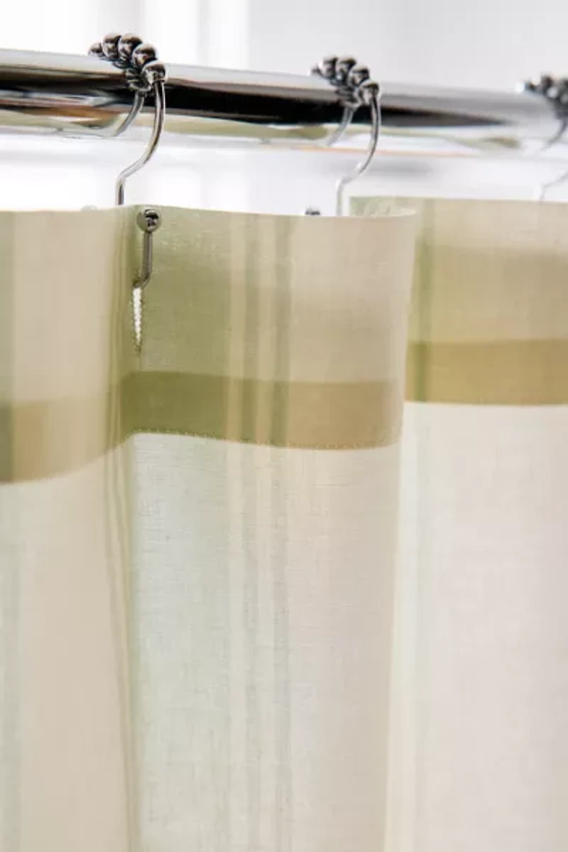 Ruffle Awning Striped Patterned Shower Curtain